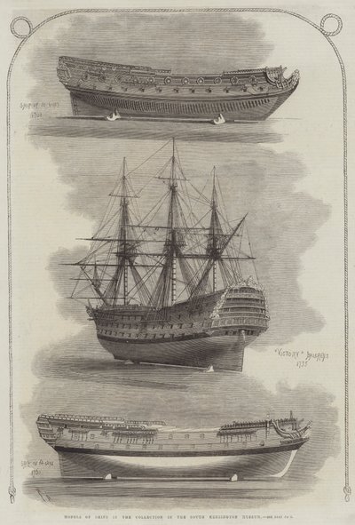 Modellen van schepen in de collectie van het South Kensington Museum door Edwin Weedon